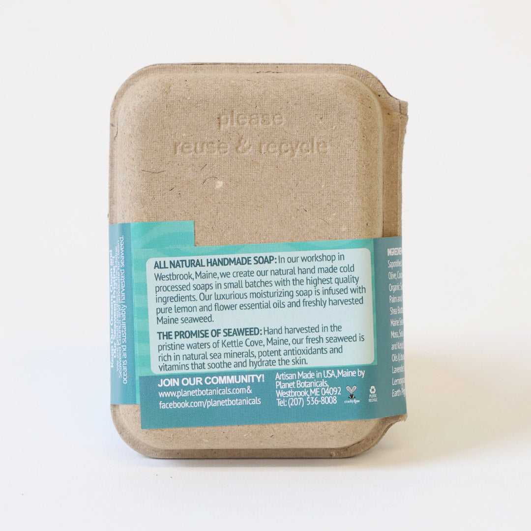 Seaweed Hand Made Bar Soap - Refreshing Lemon